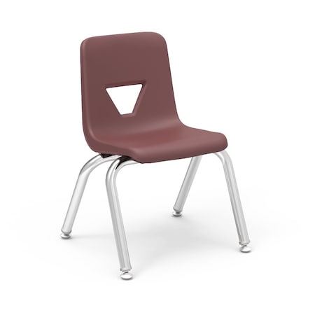 Virco 2000 Series 12" Classroom Chair, Preschool - 1st Grade with Nylon Glides - Wine Seat 2012